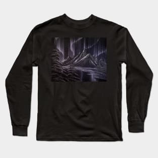 Purple Northern Lights Long Sleeve T-Shirt